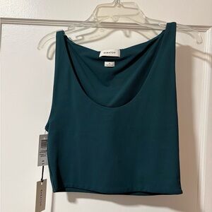 Aritzia Babaton Deep Teal Crop Top